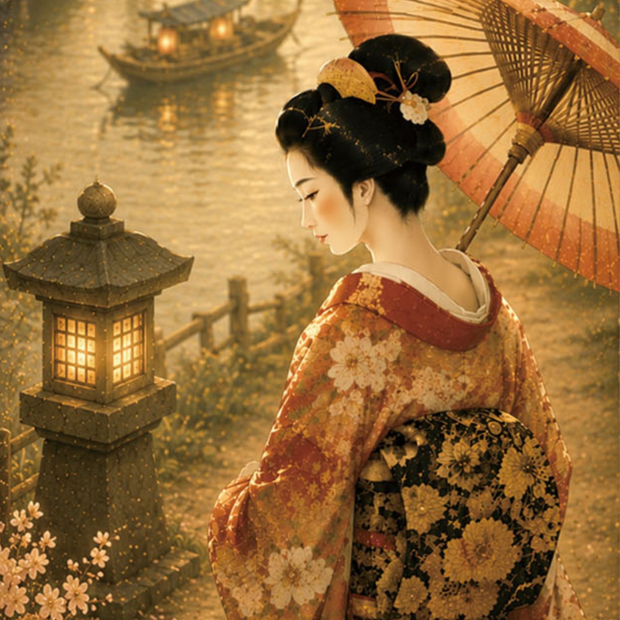 Pergamino de pared japonés Edo Kakemono – La belleza atemporal del Japón antiguo