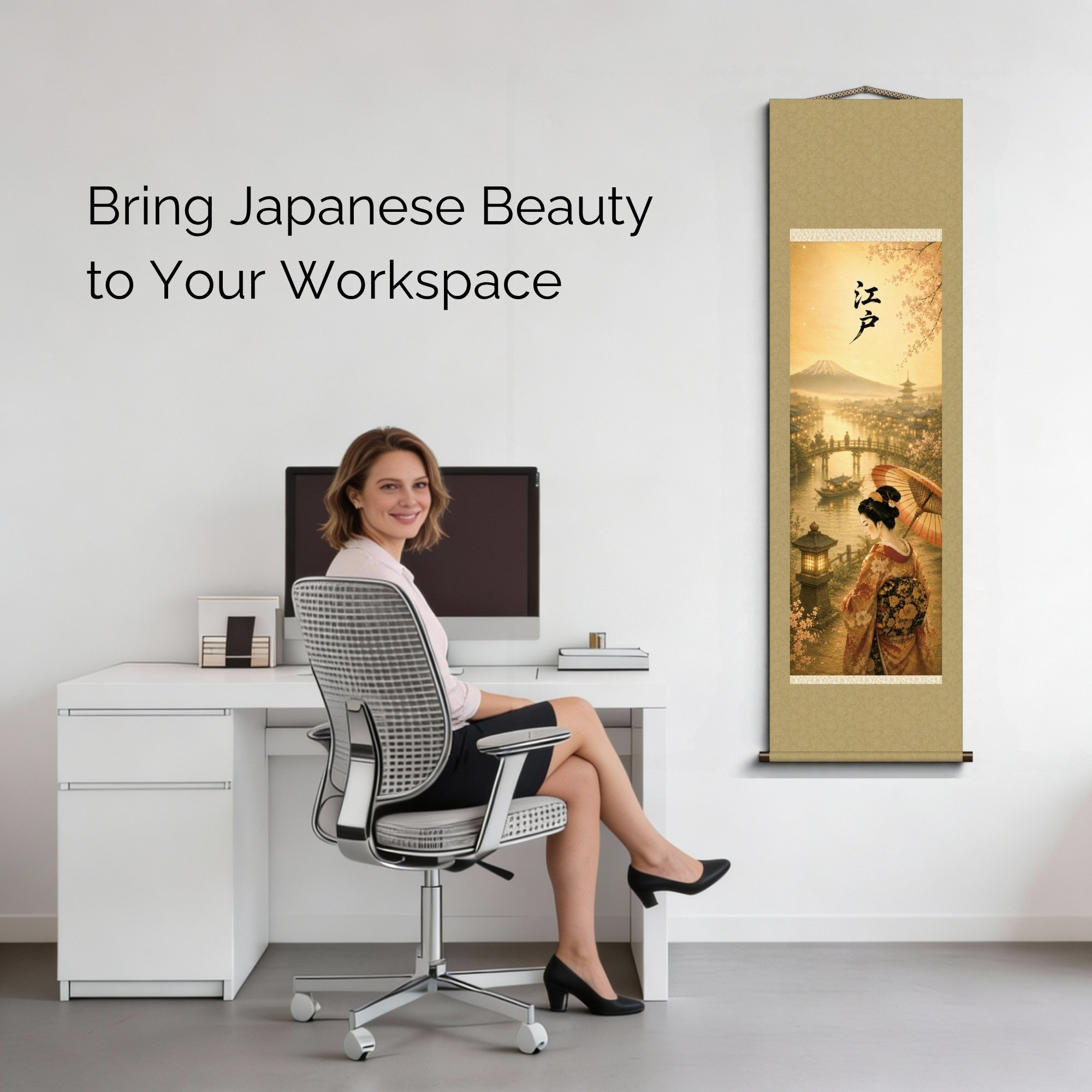 Pergamino de pared japonés Edo Kakemono – La belleza atemporal del Japón antiguo 