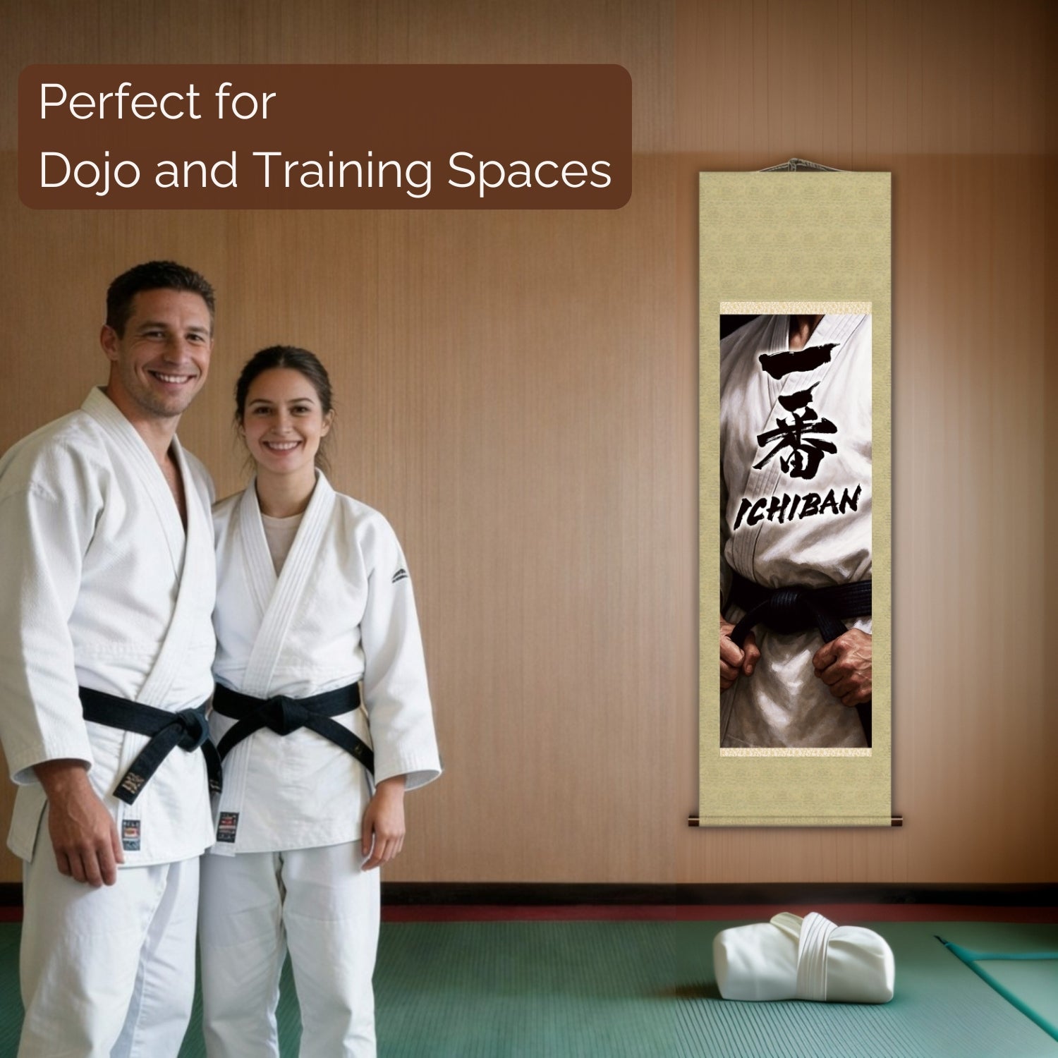 Artes Marciales Japonesas Ichiban Kakemono Póster de Pared – Espíritu de Cinturón Negro 